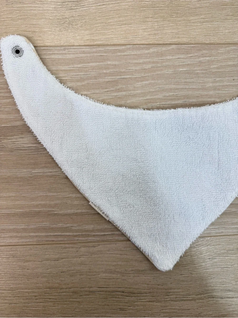 Remi Lyn & Co. Cream Checkered Handmade Bandana Bib